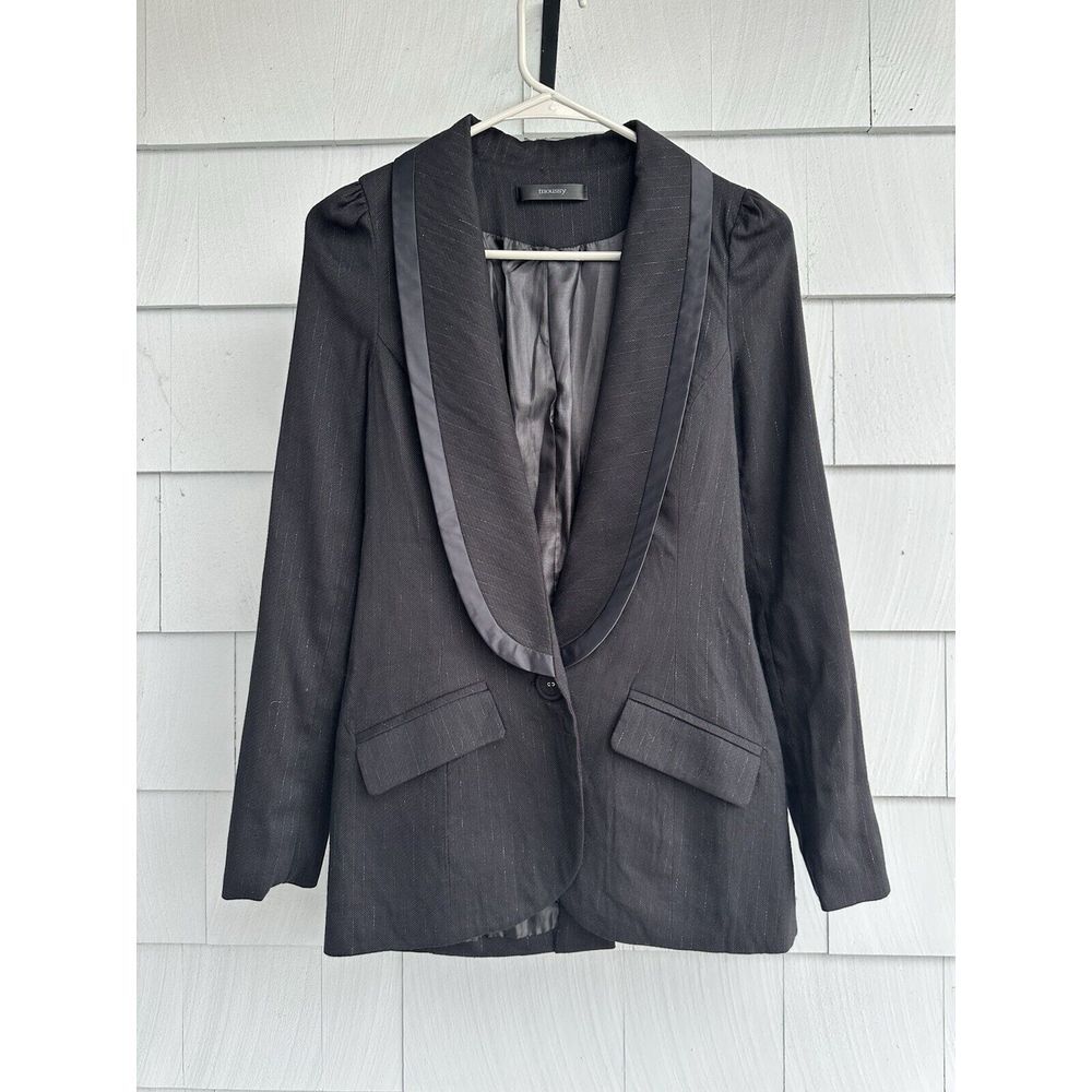 Moussy Black Tuxedo Blazer Light Crepe Material Size XS
